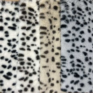 40毛金托卡豹点 豹纹 托卡狐狸毛印花 箱包鞋材服装毛绒面料