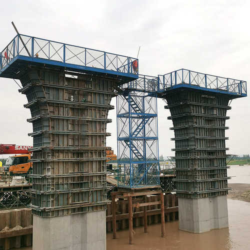 现货装配式盖梁平台 管廊安全通道 墩身施工平台 装配式盖梁平台