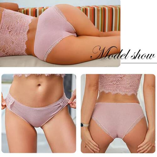 3Pcs/set Women Cotton Panties Low-Rise Underwear条纹女士内裤