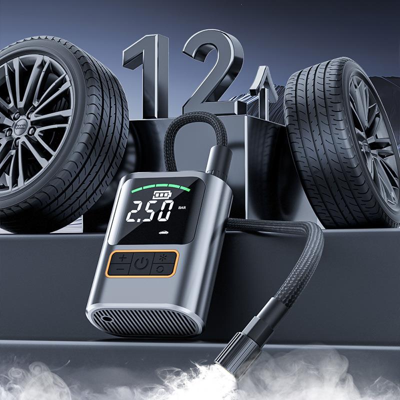 车载打线无充气泵便携式轿VDO汽车用气泵电动车轮胎车用高压打气