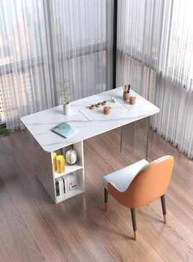 W7岩板轻茶几亚克组力合桌简茶约现NNH代小户型家用办奢公室一体