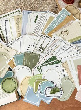Journamm 100pcs/pack Vintage Memo Paper Set DIY Scrapbooking