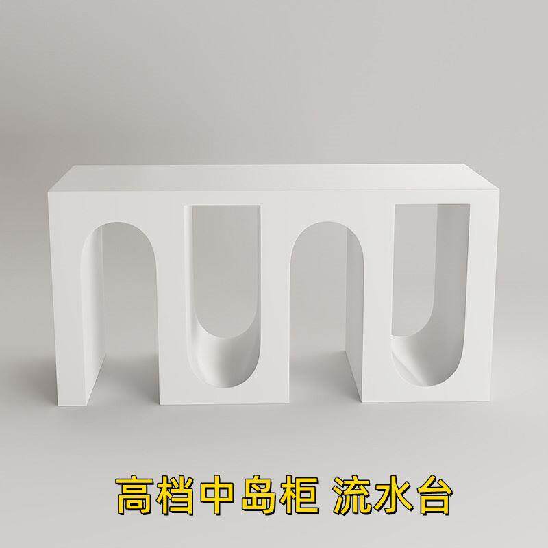 服装店M型鲜花店异型橱窗装饰曲线 线异形中岛柜流水台S形道具高