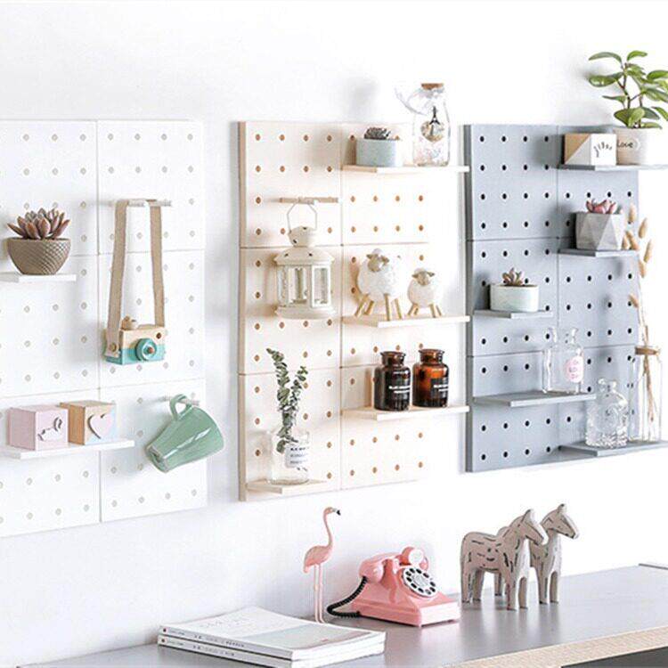 塑料洞洞板收纳置物架客厅厨房卧室整理隔板墙壁壁挂墙上置物架
