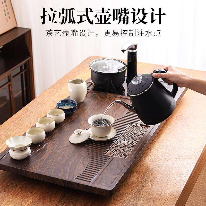茶具套装2026新款家用茶盘整套办公室用全自动烧水壶一体茶台客厅