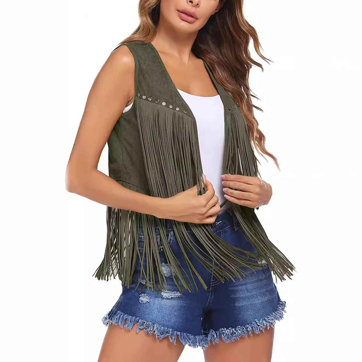 tops waistcoat clothes hippie cardigan coat vest front open