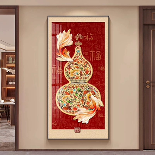高级感百福图粘钻画玄关点钻十字绣 招财葫芦5D钻石画满钻2025新款