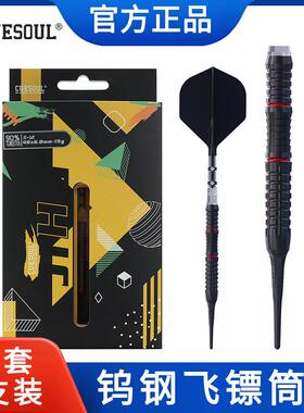 CUESOUL/Q獣JIHO几何系列S5软式硬式90%钨钢专业比赛飞镖T19镖翼