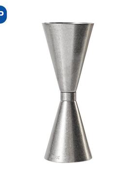 KLP瘦腰圆环雪花银色量杯30/45ml震光内壁有清晰刻度和标注盎司器