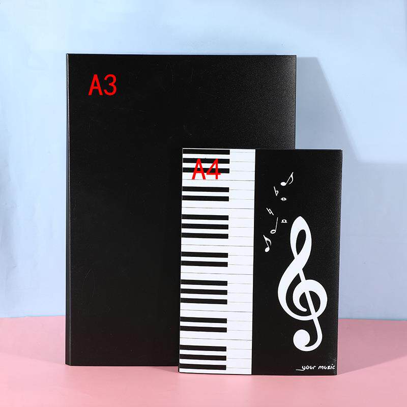 A3钢琴可修改谱夹6页展开式演奏专用钢琴乐谱夹A4三折叠曲谱夹