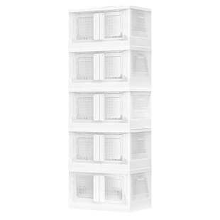 双门收纳柜大容量收纳箱儿童衣柜整理柜透明折叠组合储物箱置物柜