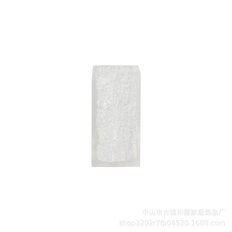 轻奢样板间客厅餐桌桌面亚克力花器摆件艺术透明干花花插花瓶家居