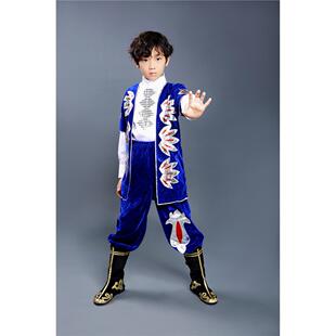 正品六一度高档儿童印新疆舞蹈演出服族男克女维吾尔表演服哈萨族