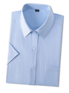 高档华菲驰建行作服男长银袖工衬正衫蓝色行衬衣职业工装装制服工
