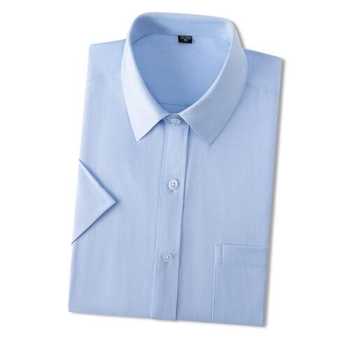高档华菲驰建行作服男长银袖工衬正衫蓝色行衬衣职业工装装制服工