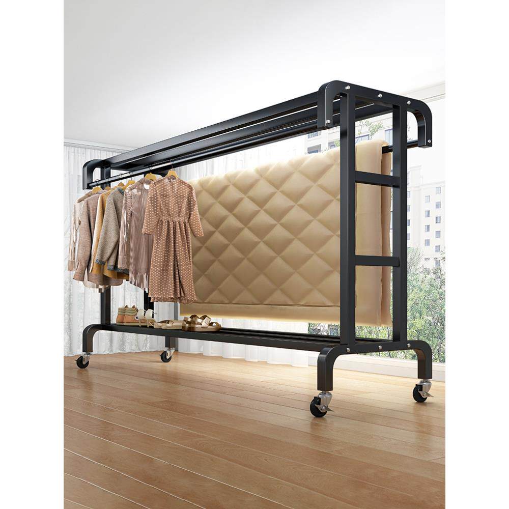 晾衣架落地阳台家用晾晒衣杆室内简易凉挂衣服落地杆晒被子神器