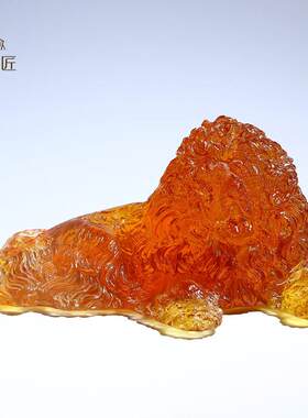 琉璃工匠《藏獒》琉璃艺术品摆件玻璃工艺品高档客厅装饰品摆设