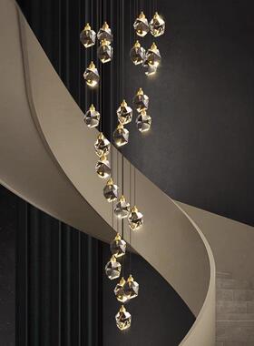 水晶KTV展厅吊灯楼梯新款吊灯中山led主灯灯具水晶吸顶中大厅客厅