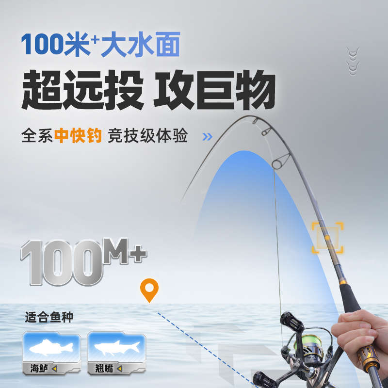 哈斯达骁龙路亚竿海钓鲈鱼翘嘴直柄路亚超远投路亚竿远投杆专用竿