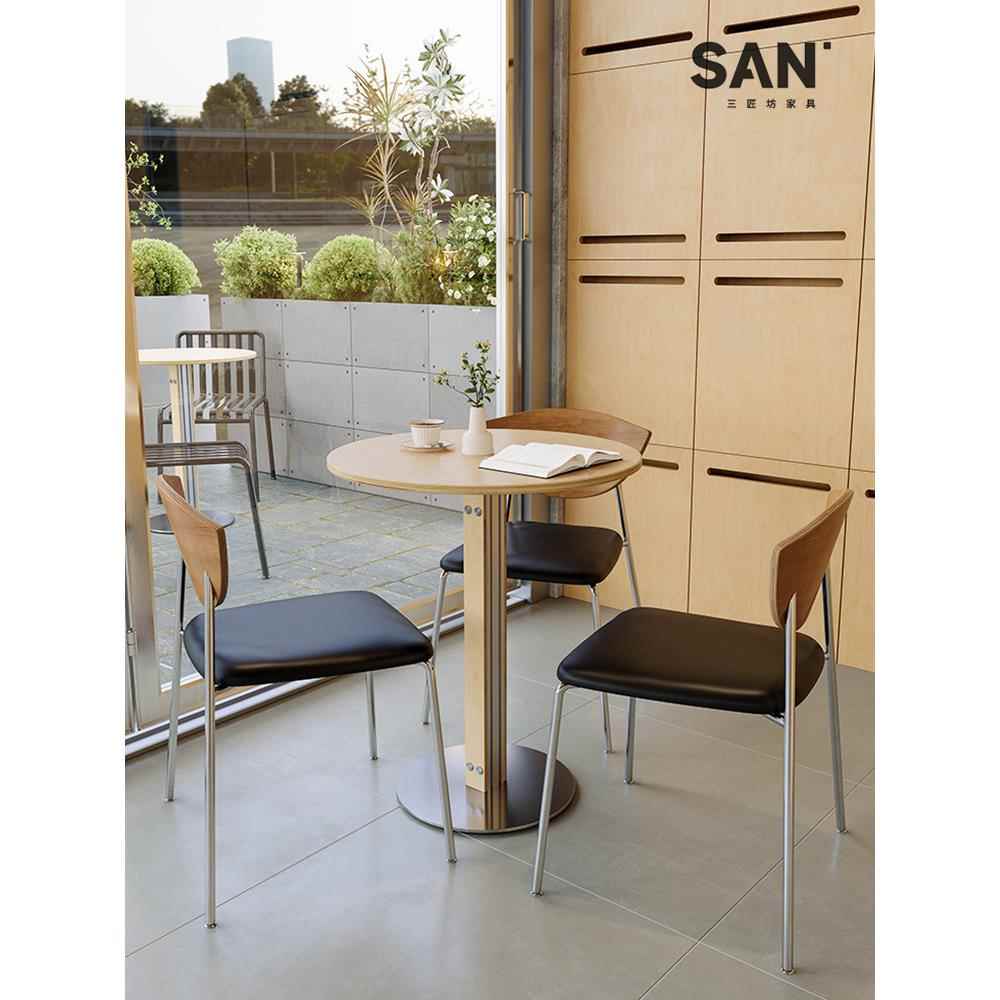 工业风西餐厅桌椅组合海洋板简约休闲网红商用奶茶咖啡店设计师桌