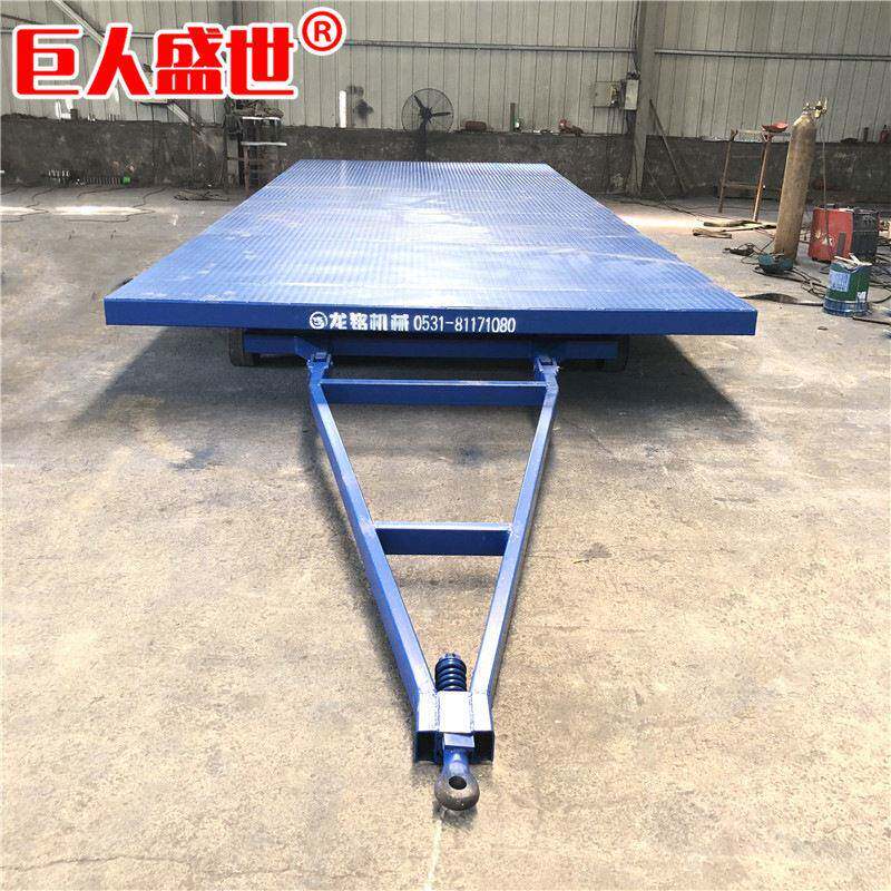 3吨厂区牵引运输平板车 四轮重型货物运输周转平台 电动平板拖车