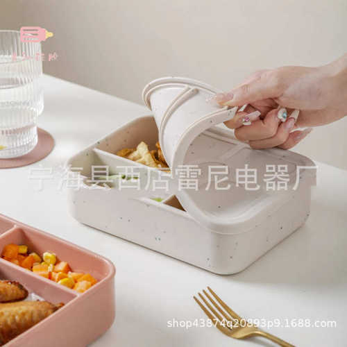 盒分格饭盒微波盒硅胶硅胶长保鲜冰箱密封加热五格硅胶盒便当分格