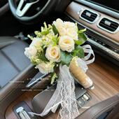 新婚领证登记结婚手捧花新娘高级感彷真干 干燥花婚纱婚礼当天拍