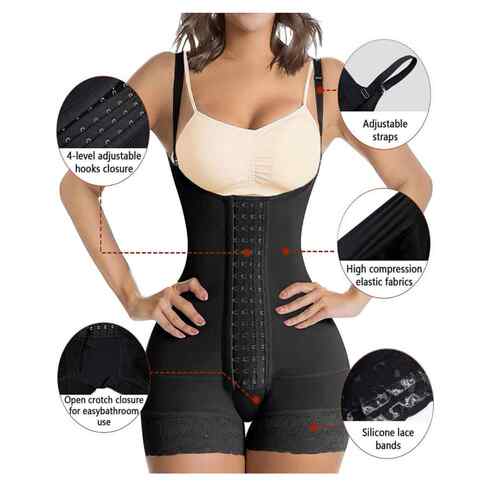 Four row adjustable buckle mesh breathable one-piece tight