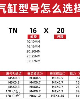 气动轴双杆x气缸T/TDA双1016x20x25-10*20*40*50*6710*70*80*10N0