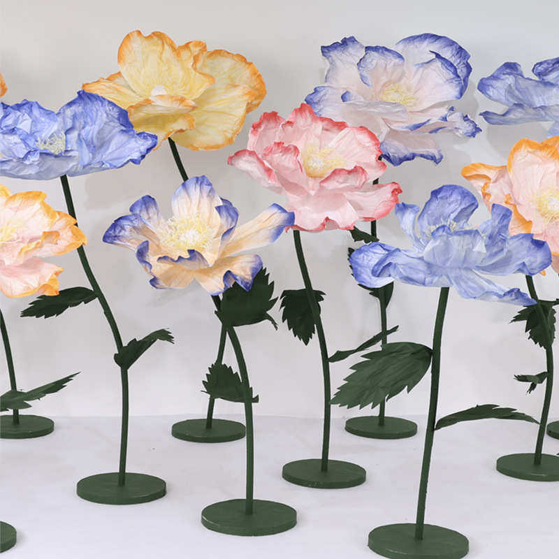 新款婚庆婚礼舞台布置摄影装饰手工纸花彩色水墨花虞美人路引花,节庆用品/礼品,吊顶纱幔,淘宝优惠券,粉丝福利购,淘宝优惠卷