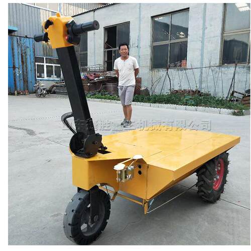 楼道吊篮作业装卸车 混凝土沙子运输工具车 自动行驶装料运输车