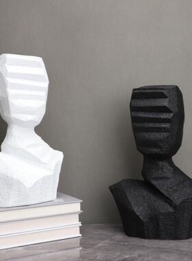 现代简约人物树脂雕塑摆件酒柜样板房电视柜客厅玄关家居软装饰品