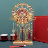 十里红妆3D拼图全套金属凤冠苗冠霞帔团扇结婚礼物diy手工自制拼