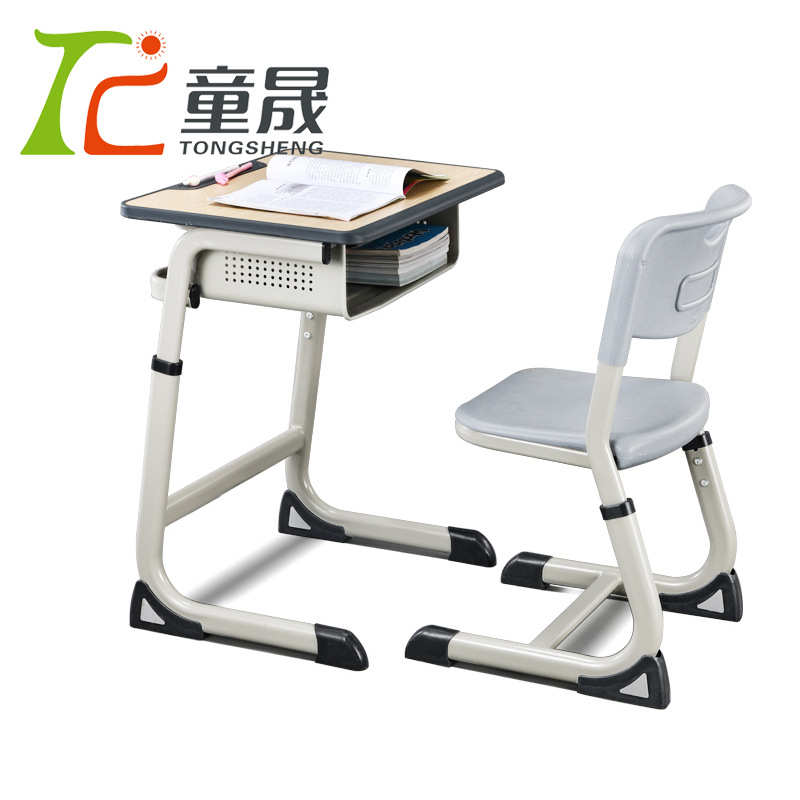 手摇学校桌椅学习桌升降儿童学习课桌椅中小学生辅导班课桌椅