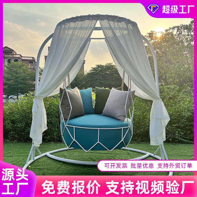 户外庭院秋千吊篮秋千网红单人吊椅室外摇篮椅阳台休闲室内吊篮