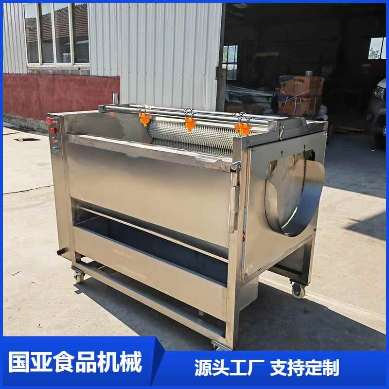 大姜土豆清洗机毛辊毛刷去皮机果蔬去皮清洗机全自动毛辊清洗机