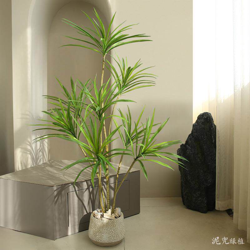 仿真绿植千年木新款轻奢室内客厅造型装饰摆件假绿植酒店民宿陈设