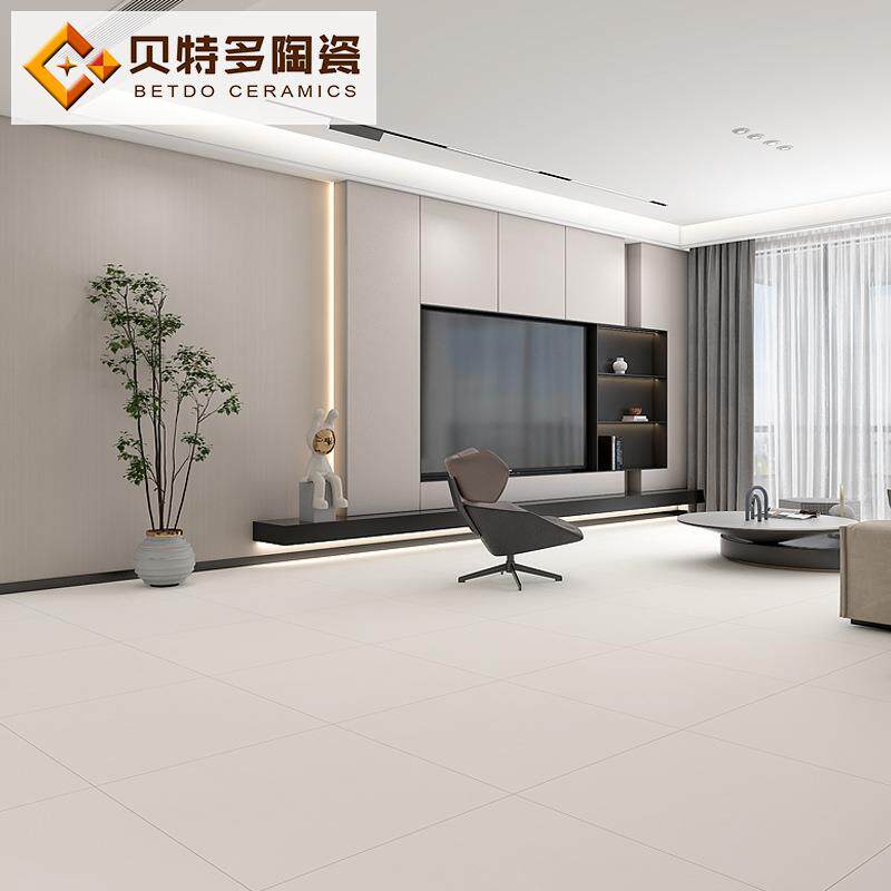 新款直销微水泥肌肤釉瓷砖奶油白柔光砖800x800卫生间墙砖侘寂风