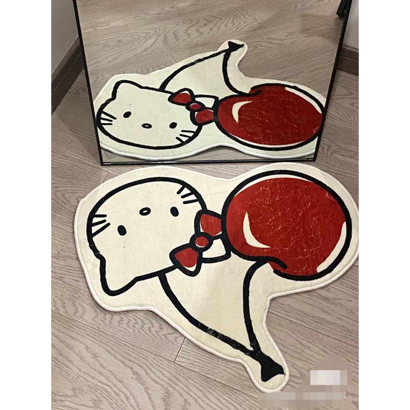 kt猫地垫少女心地毯床边毯梳妆台电脑桌转椅卡通地垫卧室装饰毯子