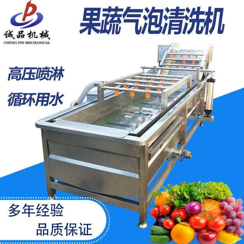 紫甘蓝清洗加工流水线气泡冲浪喷淋洗菜机叶类蔬菜清洗加工设备
