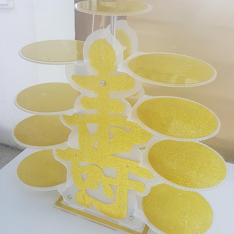 亚克力婚庆蛋糕架 玻璃蛋糕展示架 蛋糕架有机玻璃展示架透明