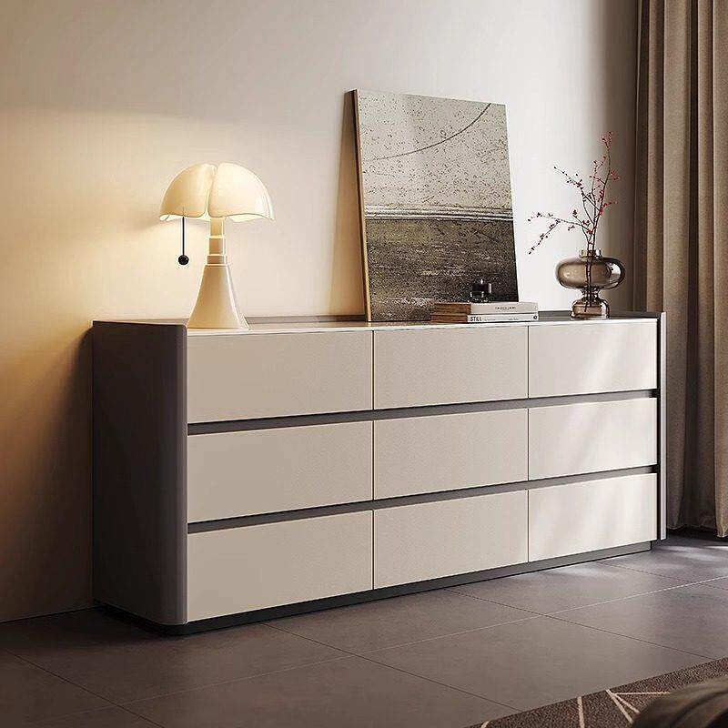意式轻奢九斗柜卧室床尾收纳电视柜靠墙收纳柜抽屉柜高级感展示柜