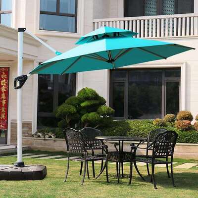 户外遮阳伞太阳能户马外伞庭室院伞墅罗伞外露台阳别台大925型摆