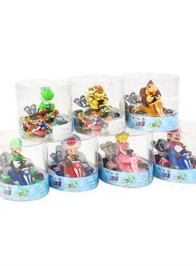 Super Mario Kart Pull Back Car Bowser Peach Yoshi Action Fig
