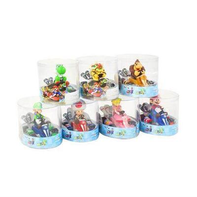Super Mario Kart Pull Back Car Bowser Peach Yoshi Action Fig