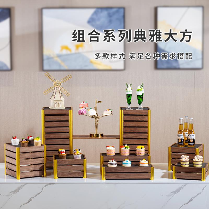 酒店餐厅甜品台展示架宴会冷餐茶歇摆件寿司点心架子摆台简约格调