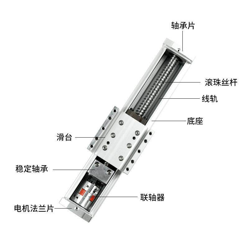 宽60全封闭滑台模组直线单导轨精密滚珠丝杆电动十字同步带工作台