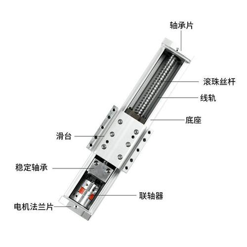 宽60全封闭滑台模组直线单导轨精密滚珠丝杆电动十字同步带工作台