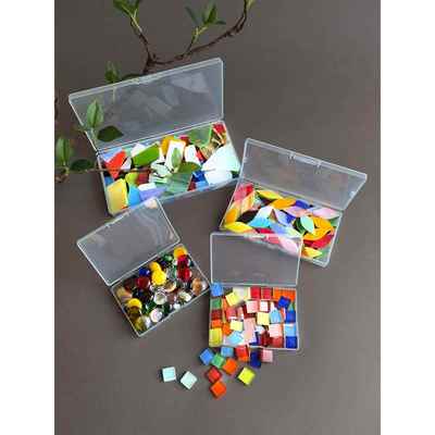 盒装马赛克手工DIY材料水晶玻璃玩具小瓷砖彩砖儿童学生活动