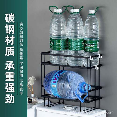 马桶上方置架锈钢F87757S6厕不洗所置物架通物用二层卫浴手间多功
